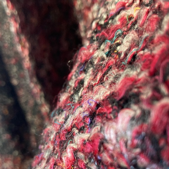 VTG Lori of California Women's Pink Red Multi-Color Bouclé Tweed Blazer Jacket - Picture 13 of 13